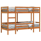 vidaXL Etagenbett Wachsbraun 80x200 cm Massivholz Kiefer