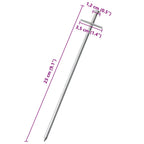 vidaXL Zeltheringe 24 Stk. 23 cm Ø6 mm Verzinkter Stahl