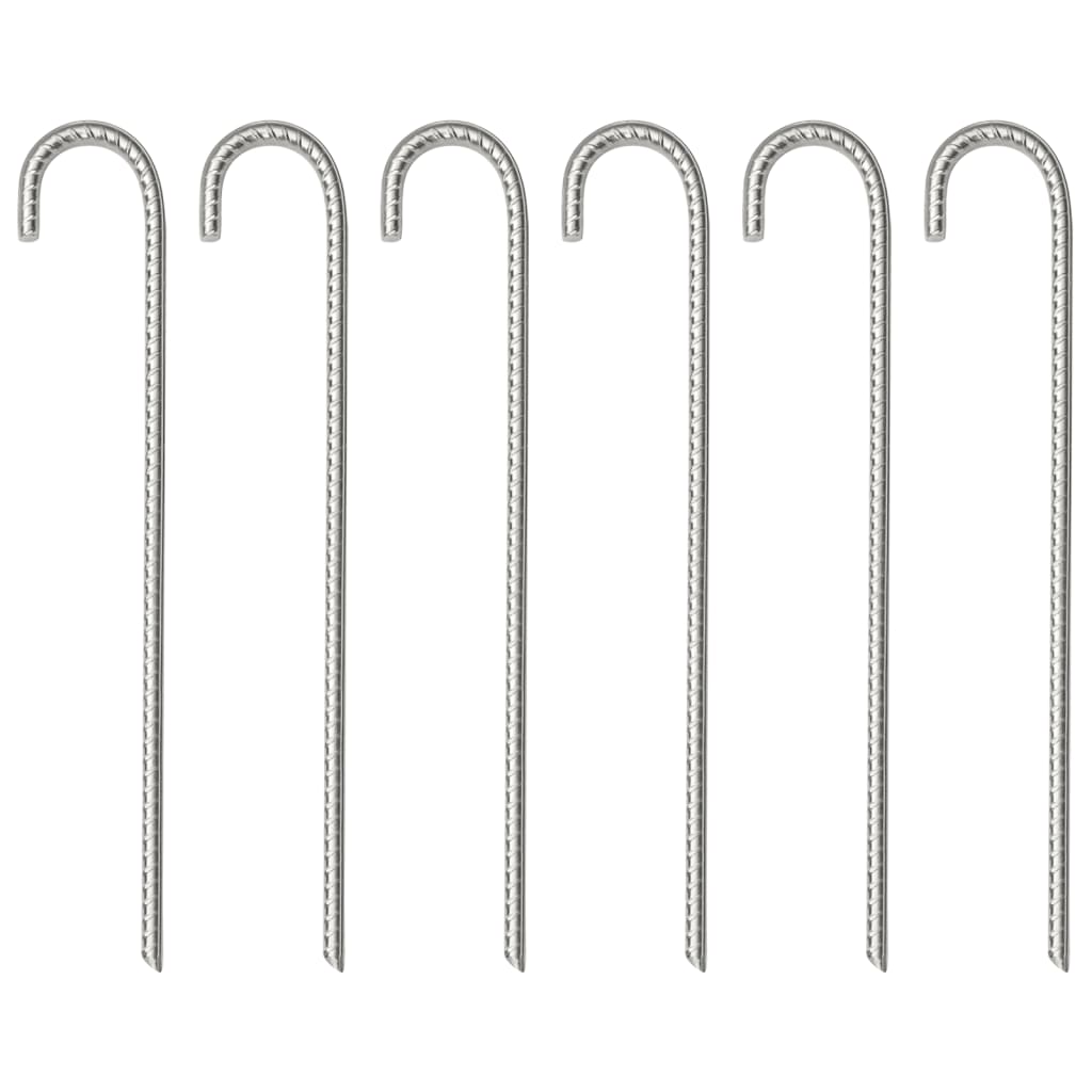 vidaXL Zeltheringe 6 Stk. 37 cm Ø10 mm Verzinkter Stahl