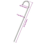 vidaXL Zeltheringe 6 Stk. 37 cm Ø10 mm Verzinkter Stahl