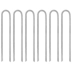 vidaXL Zeltheringe 6 Stk. U-Form 30 cm Ø7 mm Verzinkter Stahl