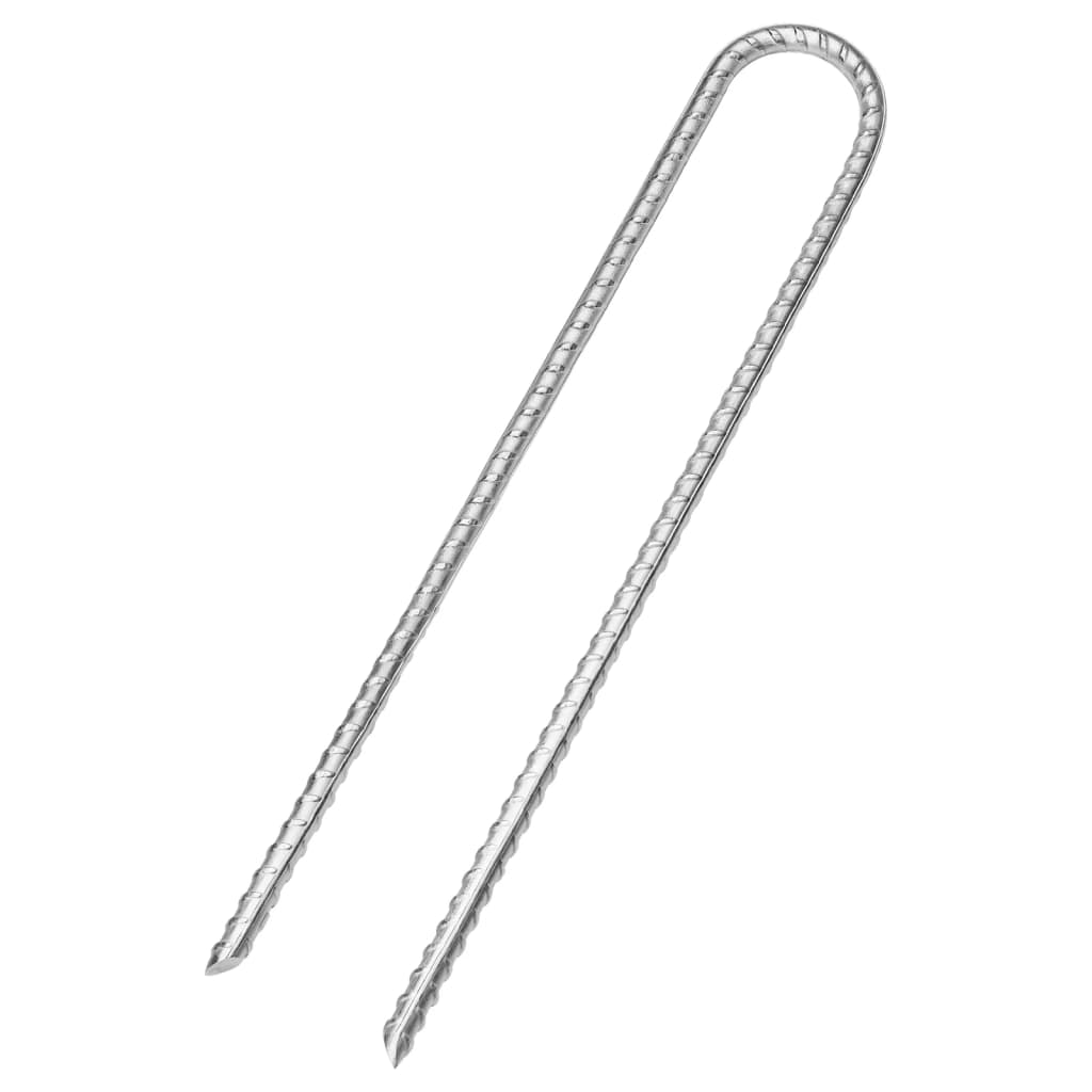 vidaXL Zeltheringe 12 Stk. U-Form 30 cm Ø7 mm Verzinkter Stahl