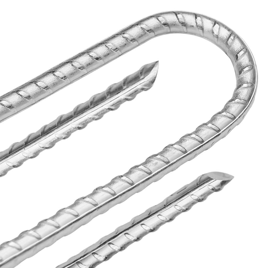 vidaXL Zeltheringe 12 Stk. U-Form 30 cm Ø7 mm Verzinkter Stahl