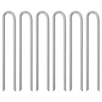 vidaXL Zeltheringe 6 Stk. U-Form 41,5 cm Ø12 mm Verzinkter Stahl