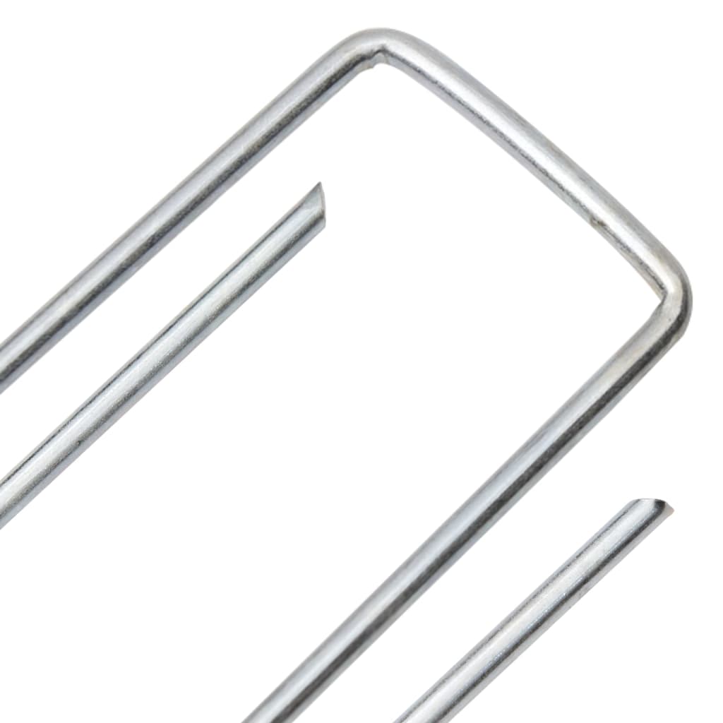 vidaXL Bodenanker U-Form 25 Stk. 15x3,5 cm Verzinkter Stahl