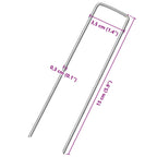 vidaXL Bodenanker U-Form 25 Stk. 15x3,5 cm Verzinkter Stahl