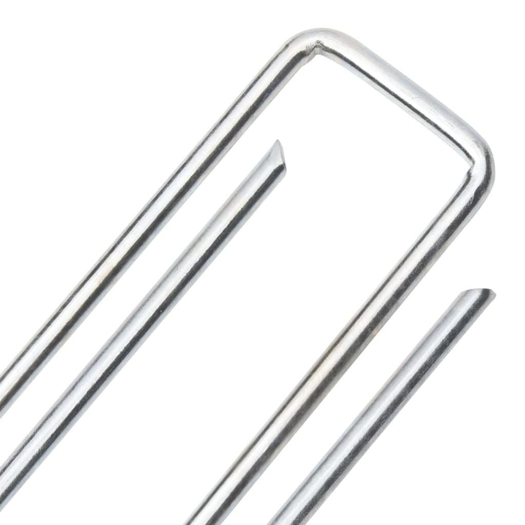 vidaXL Bodenanker 50 Stk. U-Form 20x4 cm Verzinkter Stahl
