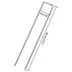 vidaXL Bodenanker 50 Stk. U-Form 20x4 cm Verzinkter Stahl