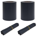 vidaXL Garten Sichtschutzbildschirme 2 pcs Dunkelgrau 35 x 0.19 m PVC