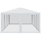 vidaXL Partyzelt mit 10 Mesh-Seitenteilen Weiß 6x4 m HDPE