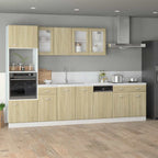 vidaXL Hängeglasschrank Lyon Sonoma-Eiche 80x31x60 cm Holzwerkstoff