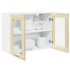 vidaXL Hängeglasschrank Lyon Sonoma-Eiche 80x31x60 cm Holzwerkstoff