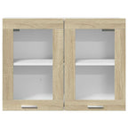 vidaXL Hängeglasschrank Lyon Sonoma-Eiche 80x31x60 cm Holzwerkstoff