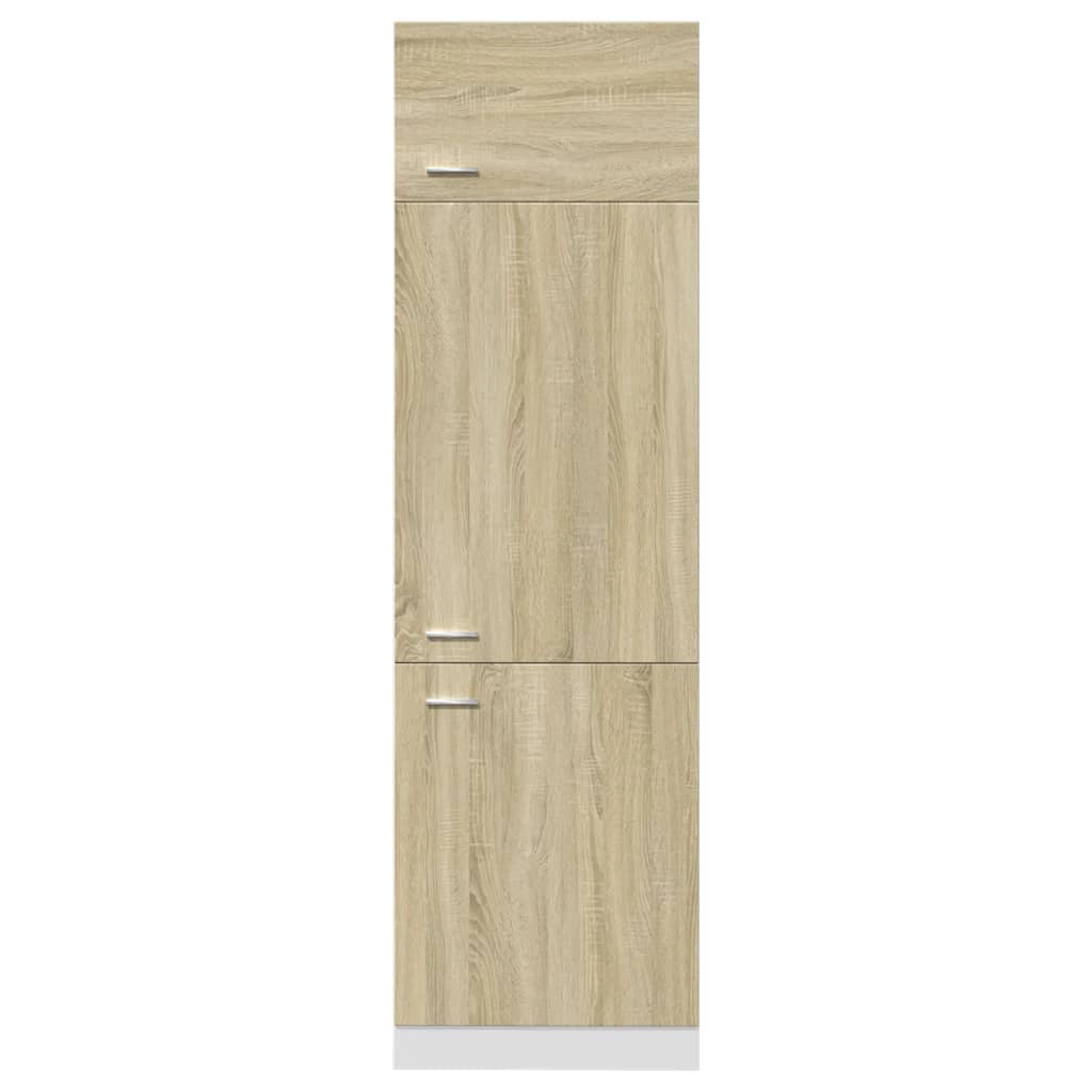 vidaXL Kühlumbauschrank Lyon Sonoma-Eiche 60x57x207 cm Holzwerkstoff