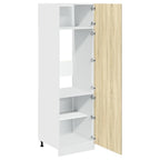 vidaXL Kühlumbauschrank Lyon Sonoma-Eiche 60x57x207 cm Holzwerkstoff