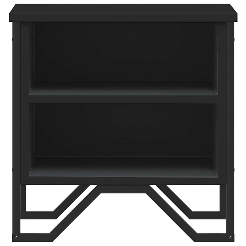 vidaXL Nachttisch Schwarz 2 Stk. 40x30x40 cm Holzwerkstoff
