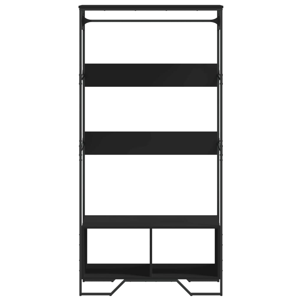 vidaXL Kleiderständer Schwarz 90x50x180 cm Holzwerkstoff