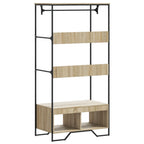 vidaXL Kleiderständer Sonoma-Eiche 90x50x180 cm Holzwerkstoff