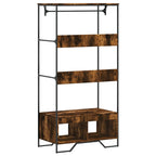 vidaXL Kleiderständer Räuchereiche 90x50x180 cm Holzwerkstoff