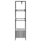 vidaXL Kleiderständer Grau Sonoma 90x50x180 cm Holzwerkstoff