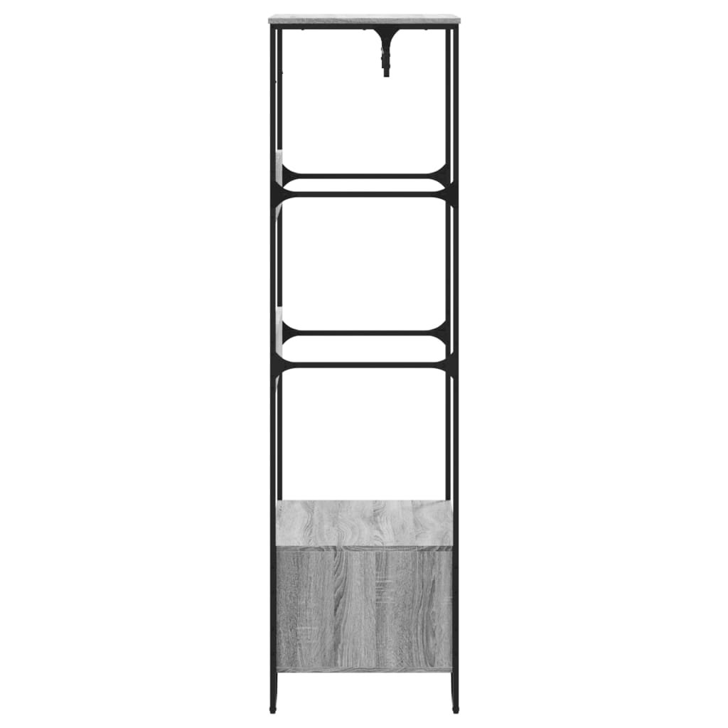 vidaXL Kleiderständer Grau Sonoma 90x50x180 cm Holzwerkstoff
