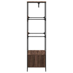 vidaXL Kleiderständer Braun Eichen-Optik 90x50x180 cm Holzwerkstoff