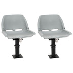 vidaXL Bootssitze mit Podest 2 Stk. Höhenverstellbar 360° Drehbar