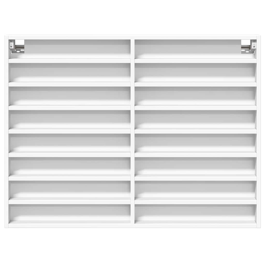 vidaXL Vitrinenschrank Weiß 100x8,5x75 cm Holzwerkstoff