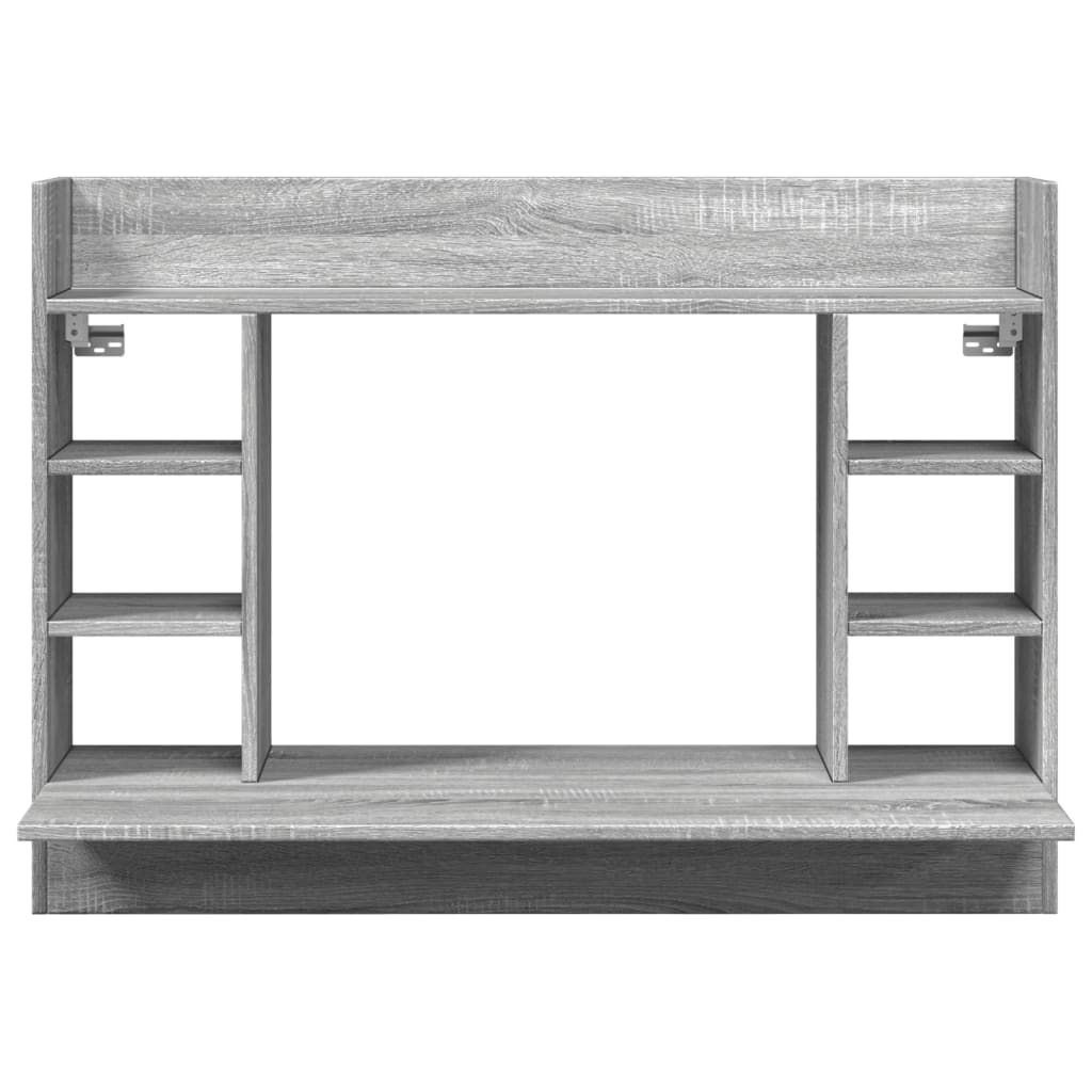 vidaXL Wand-Schreibtisch Grau Sonoma 105x48x75 cm Holzwerkstoff