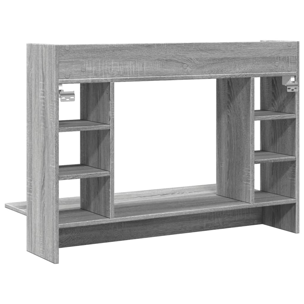 vidaXL Wand-Schreibtisch Grau Sonoma 105x48x75 cm Holzwerkstoff