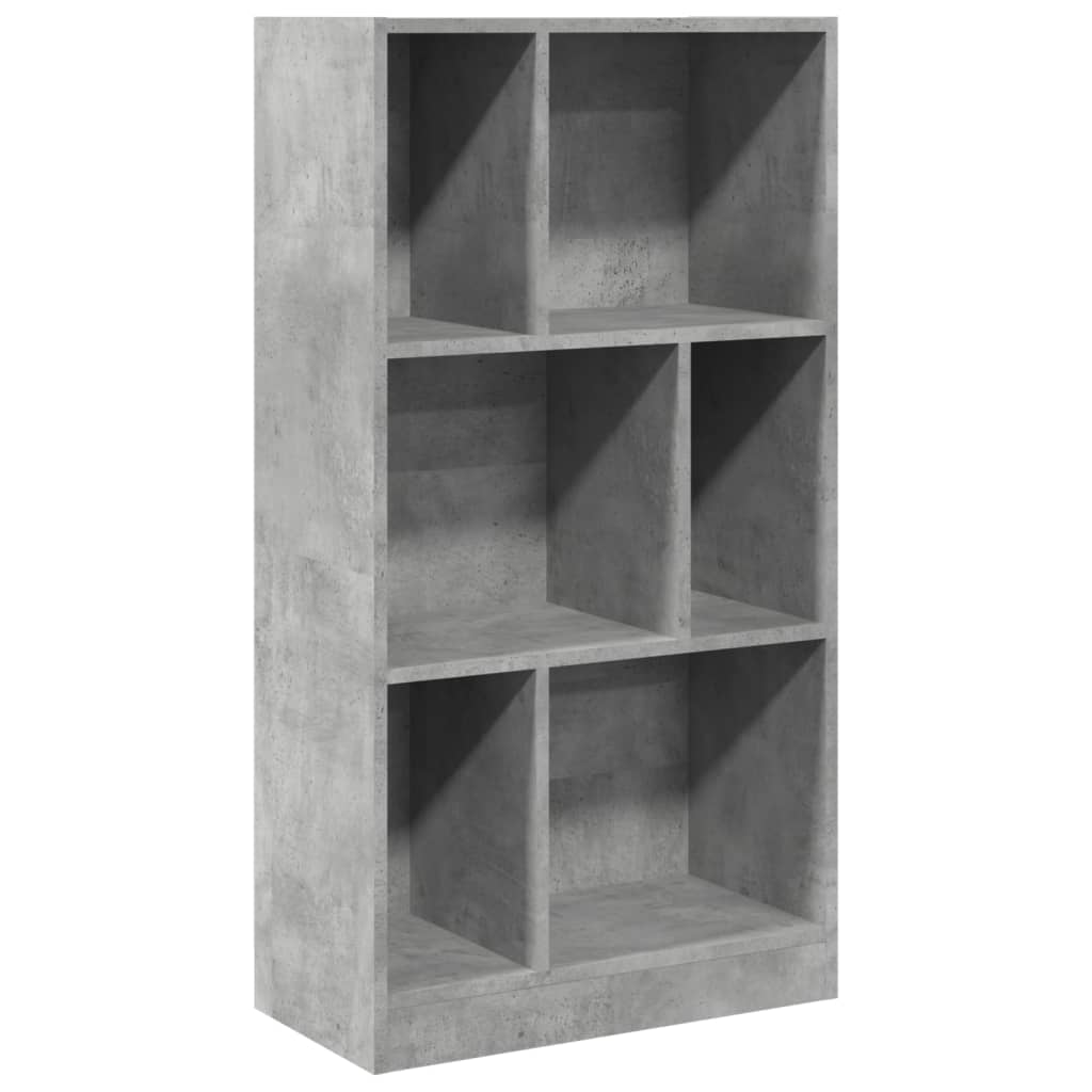 vidaXL Bücherregal Betongrau 57x28,5x107,5 cm Holzwerkstoff