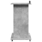 vidaXL Rednerpult mit Rollen & Schublade Betongrau 55x55x107 cm