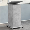 vidaXL Rednerpult mit Rollen & Schublade Betongrau 55x55x107 cm