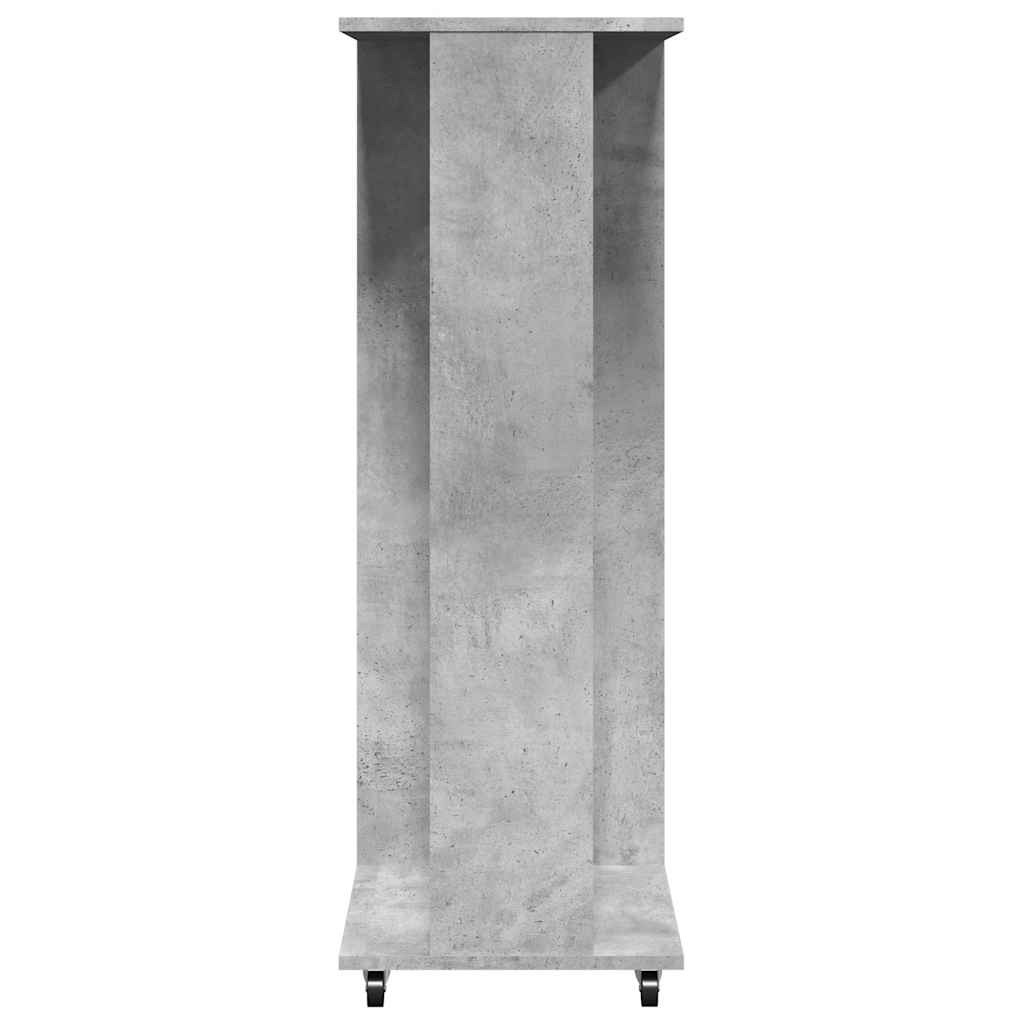 vidaXL Kleiderständer mit Rollen Betongrau 102x38x110 cm Holzwerkstoff
