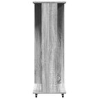 vidaXL Kleiderständer mit Rollen Grau Sonoma 102x38x110 cm