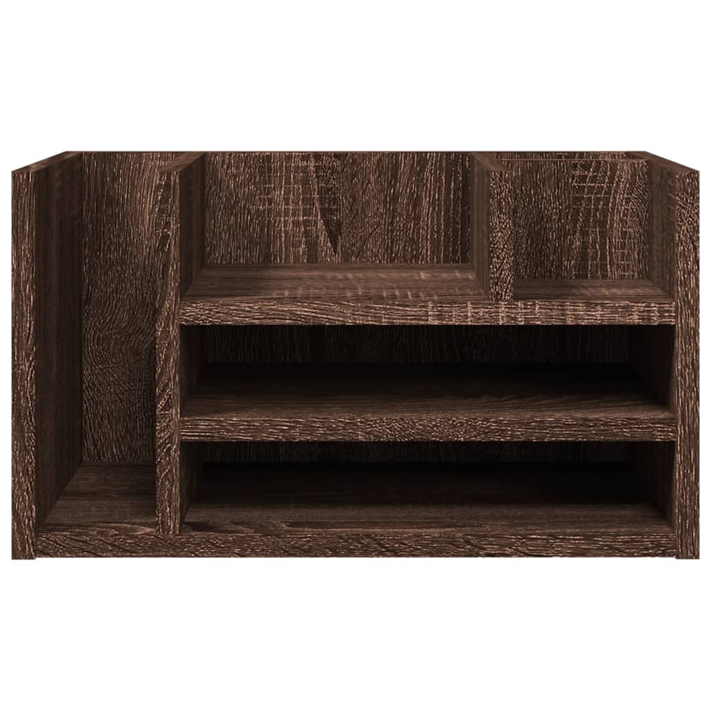 vidaXL Schreibtisch-Organizer Braun Eiche 44,5x24x25 cm Holzwerkstoff