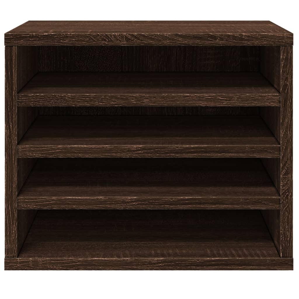 vidaXL Schreibtisch-Organizer Braun Eichen-Optik 36x26x29,5 cm