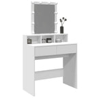 vidaXL Schminktisch mit LED-Beleuchtung Weiß 80x41x144,5 cm