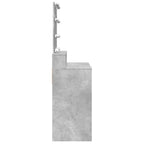 vidaXL Schminktisch mit LED-Beleuchtung Betongrau 80x41x144,5 cm