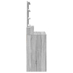 vidaXL Schminktisch mit LED-Beleuchtung Grau Sonoma 80x41x144,5 cm