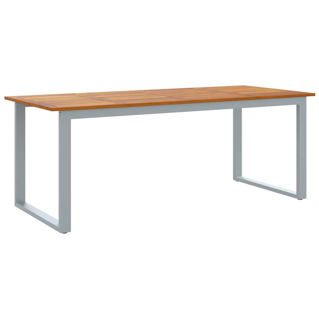 vidaXL Garten Essgruppe 9 pcs Grau Massivholz Akazie
