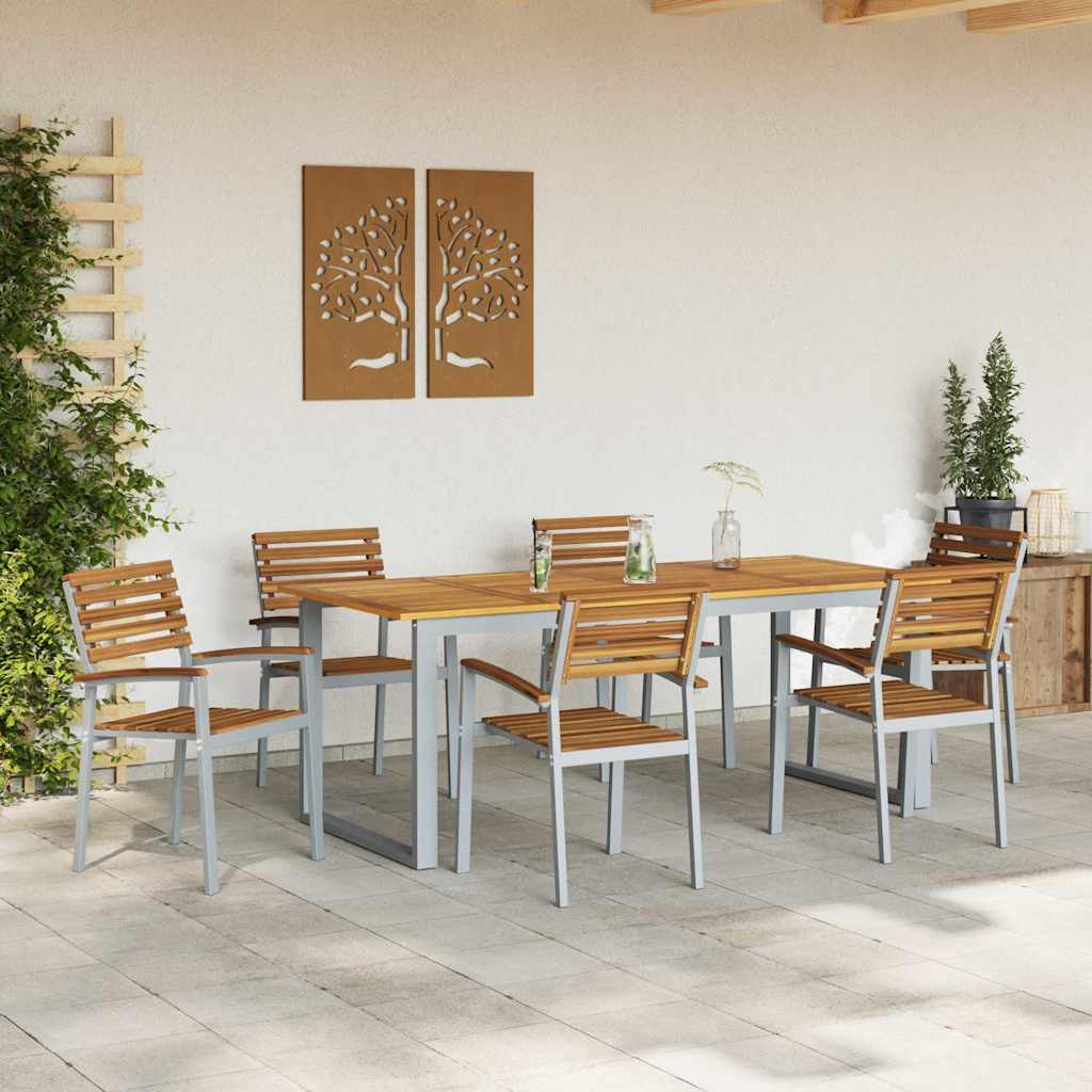 vidaXL Gartenstuhl 6 pcs Braun 56 x 57 x 87 cm Massivholz Akazie