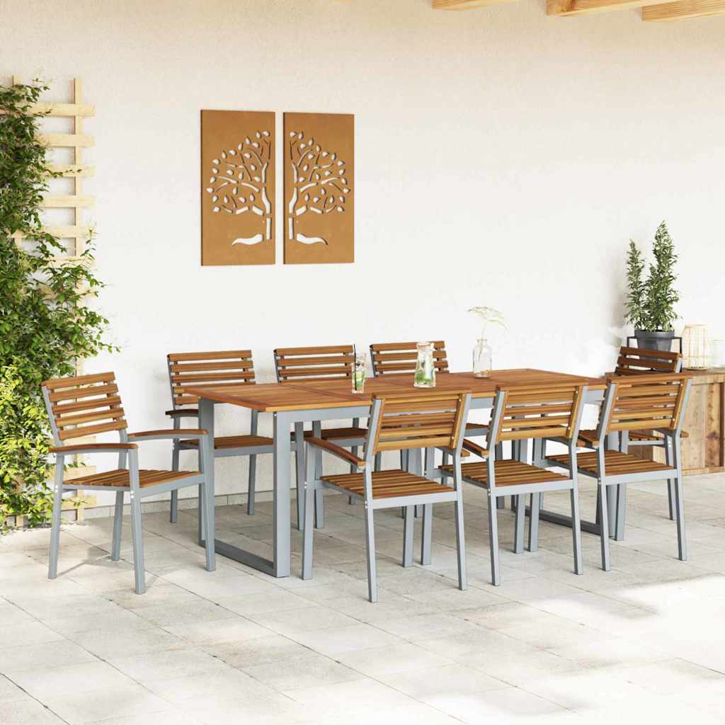 vidaXL Gartenstuhl 8 pcs Braun 56 x 57 x 87 cm Massivholz Akazie
