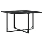 vidaXL 5-tlg. Garten-Essgruppe mit Kissen Schwarz Poly Rattan