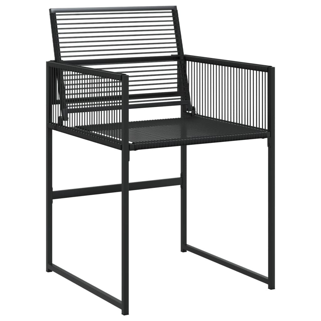 vidaXL 5-tlg. Garten-Essgruppe Schwarz Poly Rattan