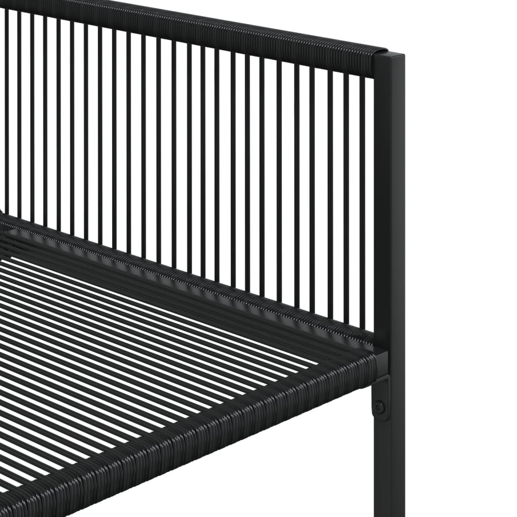 vidaXL 5-tlg. Garten-Essgruppe Schwarz Poly Rattan