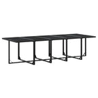 vidaXL 15-tlg. Garten-Essgruppe Schwarz Poly Rattan