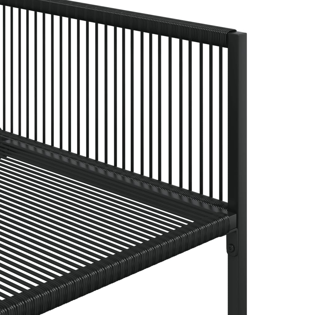 vidaXL 15-tlg. Garten-Essgruppe Schwarz Poly Rattan