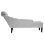 vidaXL Chaiselongue mit Kissen und Rechter Armlehne Wolkengrau Stoff