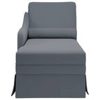vidaXL Chaiselongue mit Nackenrolle Rechter Armlehne Dunkelgrau Samt